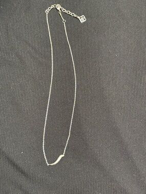 Kendra Scott Silver Curved Bar Necklace